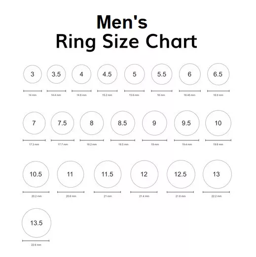 Men's Ring Size Chart